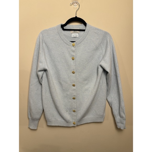 McCalley’s Sweaters - McCulley's 100% Cashmere Gold Buttons Cardigan Sweater Small